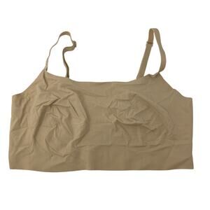 True & Co Wireless Bralette Womens Size XL Beige Tan Unlined